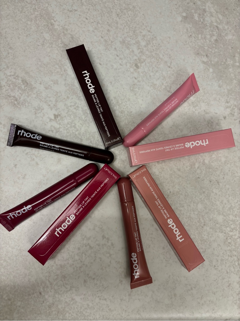 RHODE Lip Tint Set in Pink, Mauve, Berry & Nude Shades